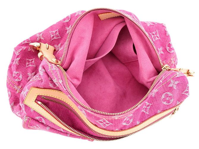 Louis Vuitton Monogram Denim Baggy PM Schultertasche Fuschia - Ansicht 5