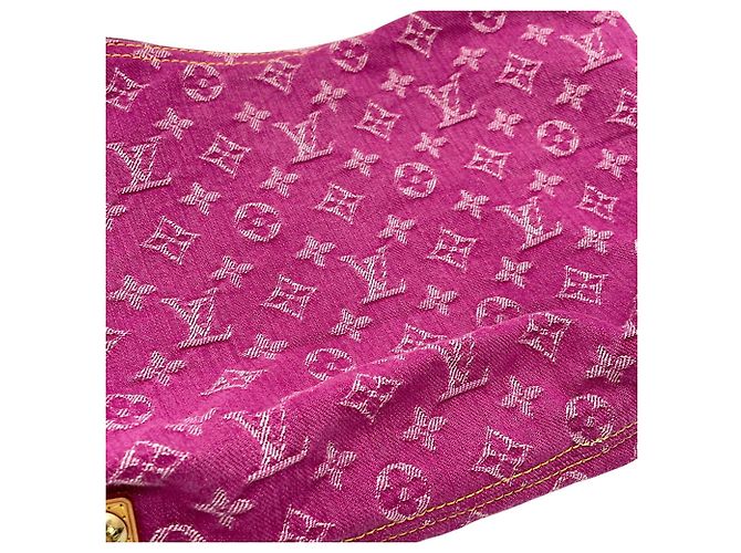 Louis Vuitton Monogram Denim Baggy PM Schultertasche Fuschia - Ansicht 6