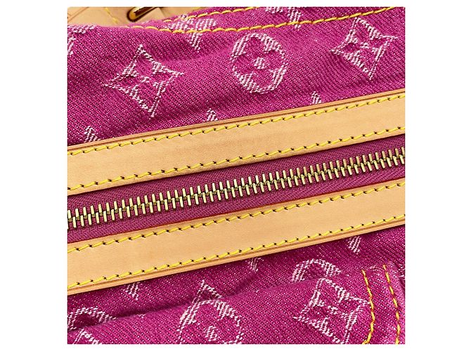 Louis Vuitton Monogram Denim Baggy PM Schultertasche Fuschia - Ansicht 7