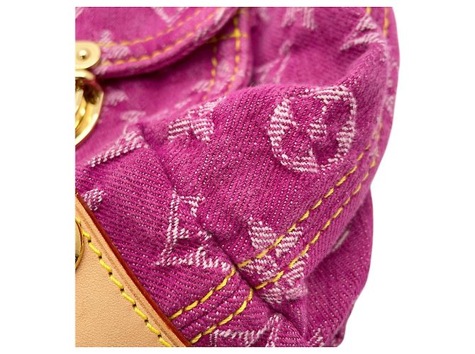 Louis Vuitton Monogram Denim Baggy PM Schultertasche Fuschia - Ansicht 8