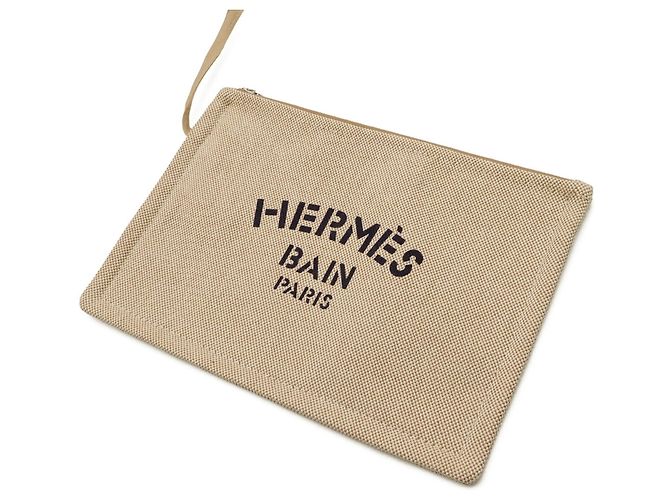 Hermès Sac Cabas de Plage Large Hermes Multicolore Bleu Marine - vue 10
