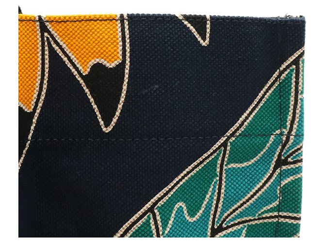 Hermès Sac Cabas de Plage Large Hermes Multicolore Bleu Marine - vue 6