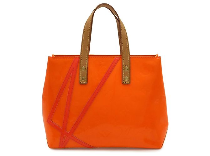 Sac à main Louis Vuitton Monogram Vernis Fluorescent Lead PM Orange - vue 2