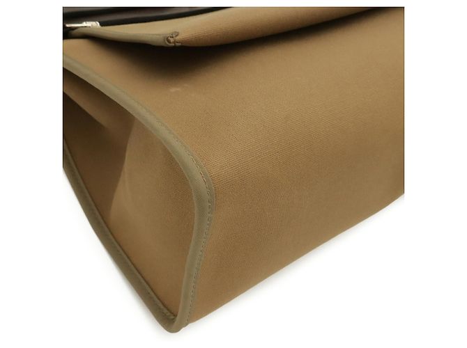 Bolsa Hermès Herbag Zip PM Bege Caqui Castanho escuro - vista 4
