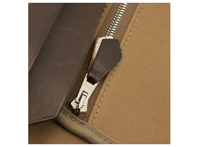 Bolsa Hermès Herbag Zip PM Bege Caqui Castanho escuro - vista 6