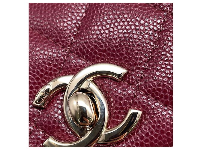 Mini borsa Chanel Matelassé Bordò - vista 7