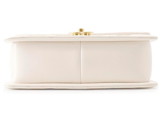 Borsa a tracolla con catena Chanel Matelassé Bianco - vista 3