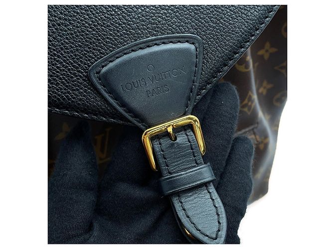 Louis Vuitton Monogram Montsouris NM PM Rucksack Schwarz Bordeaux Monogramm - Ansicht 12