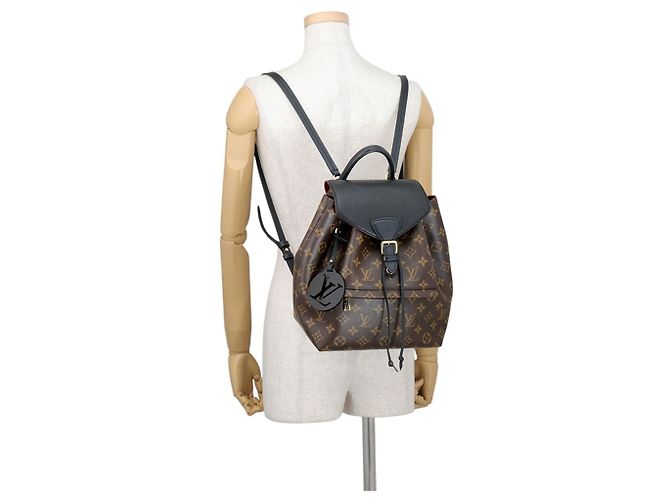Louis Vuitton Monogram Montsouris NM PM Rucksack Schwarz Bordeaux Monogramm - Ansicht 4
