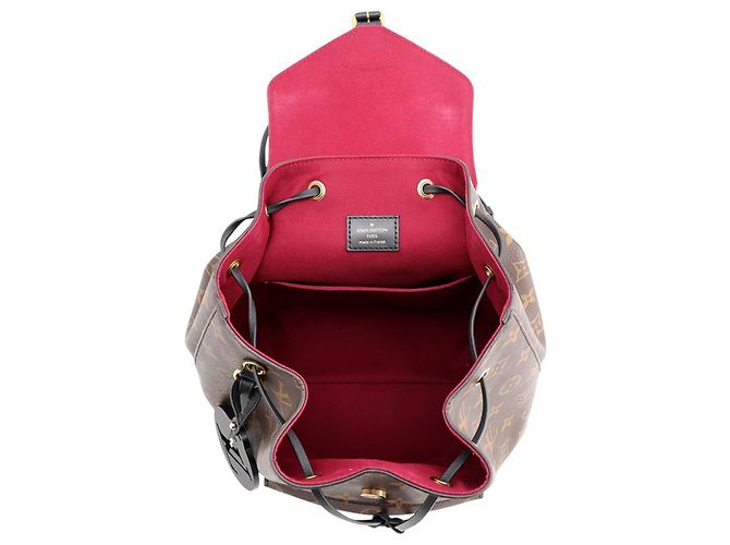 Louis Vuitton Monogram Montsouris NM PM Rucksack Schwarz Bordeaux Monogramm - Ansicht 5