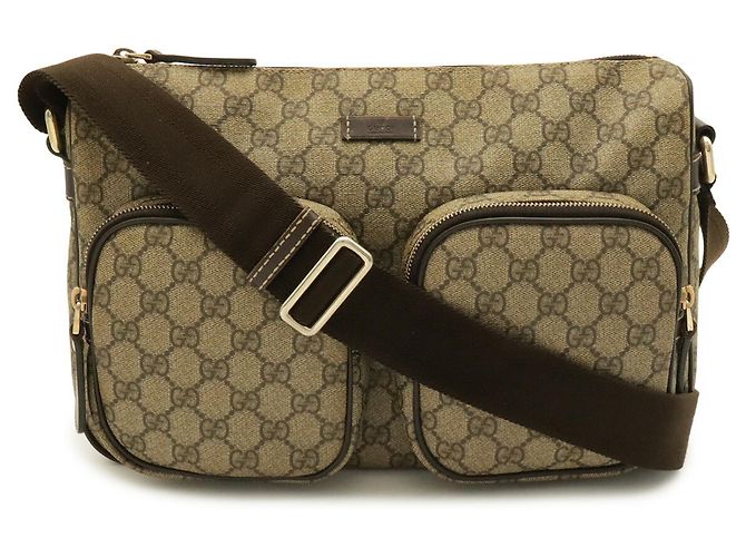 Gucci GG Supreme Plus Schultertasche Braun Beige Khaki Dunkelbraun - Ansicht 2