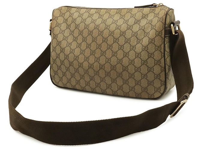Gucci GG Supreme Plus Schultertasche Braun Beige Khaki Dunkelbraun - Ansicht 3