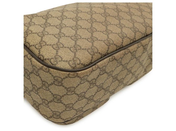 Gucci GG Supreme Plus Schultertasche Braun Beige Khaki Dunkelbraun - Ansicht 4