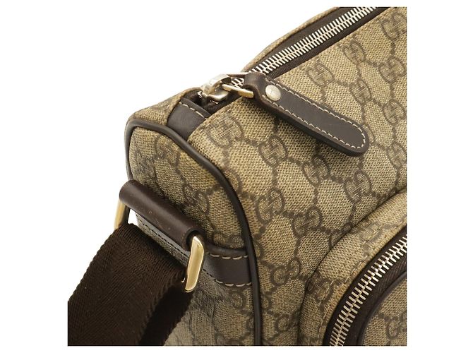 Gucci GG Supreme Plus Schultertasche Braun Beige Khaki Dunkelbraun - Ansicht 6