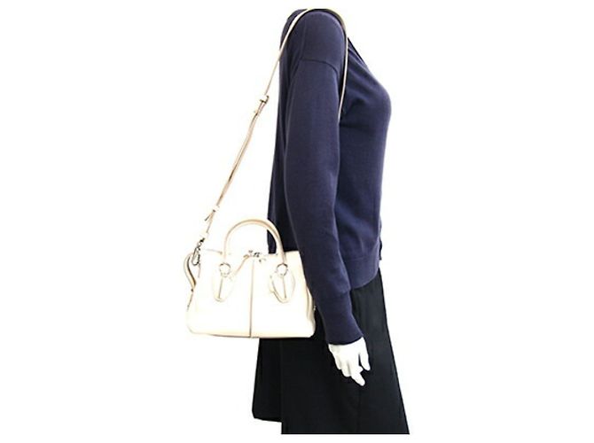 Borsa mini Tod's D-Styling in pelle Ivory Crudo - vista 10