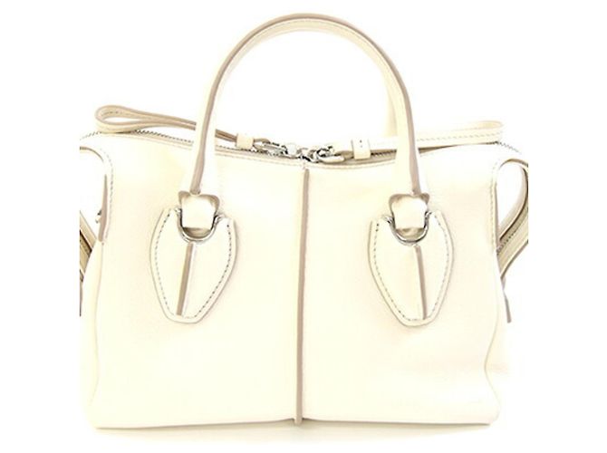 Borsa mini Tod's D-Styling in pelle Ivory Crudo - vista 2
