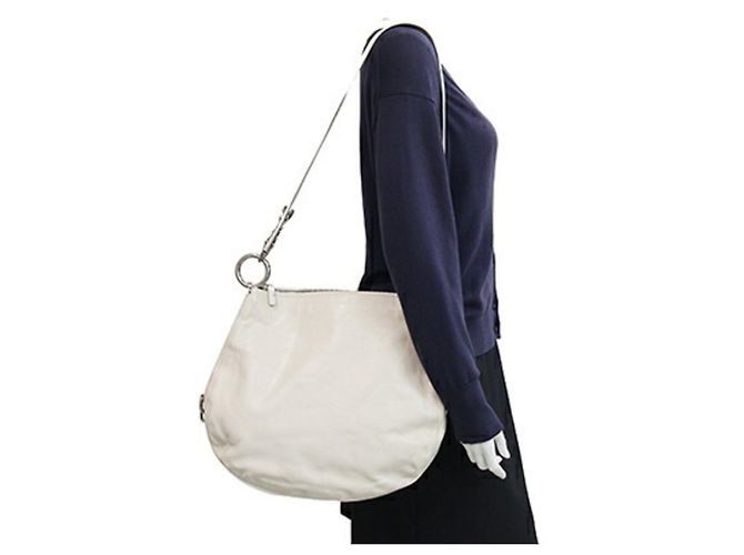 Borsa a tracolla Burberry Medium in pelle avorio Crudo - vista 9