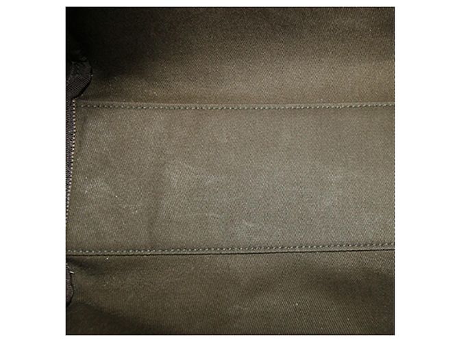 Borsa a mano in pelle verde oliva Burberry - vista 9