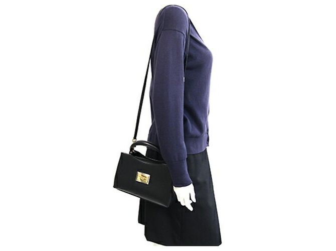 Borsa in pelle nera Dolce & Gabbana Nero - vista 10
