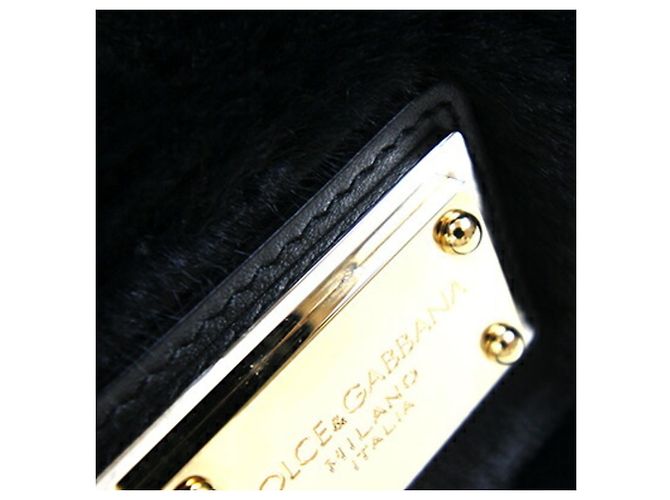 Borsa in pelle nera Dolce & Gabbana Nero - vista 9