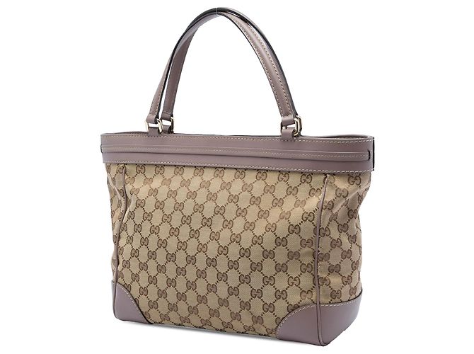 Gucci Mayfair Tote aus beigem GG Canvas - Ansicht 2