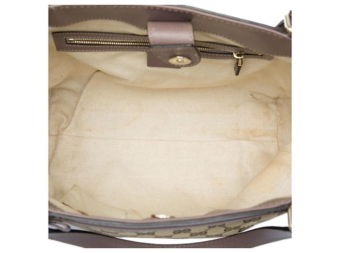 Gucci Mayfair Tote aus beigem GG Canvas - Ansicht 4