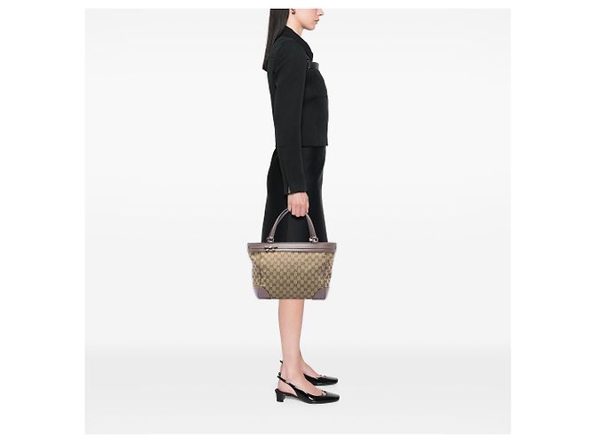 Gucci Mayfair Tote aus beigem GG Canvas - Ansicht 5
