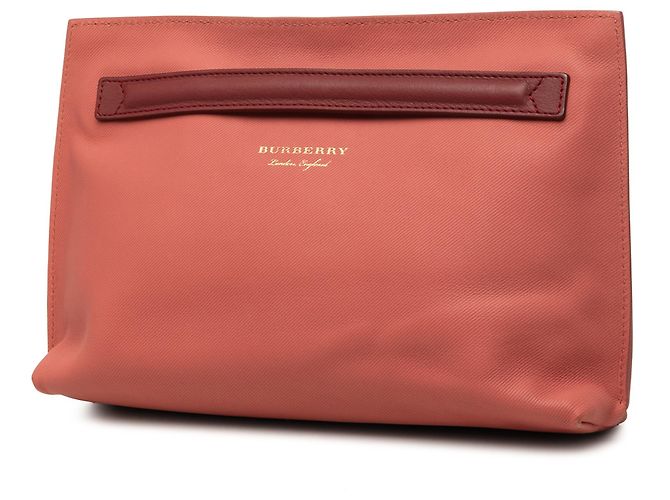 Clutch Pendleton in pelle bicolore rosa Burberry - vista 2