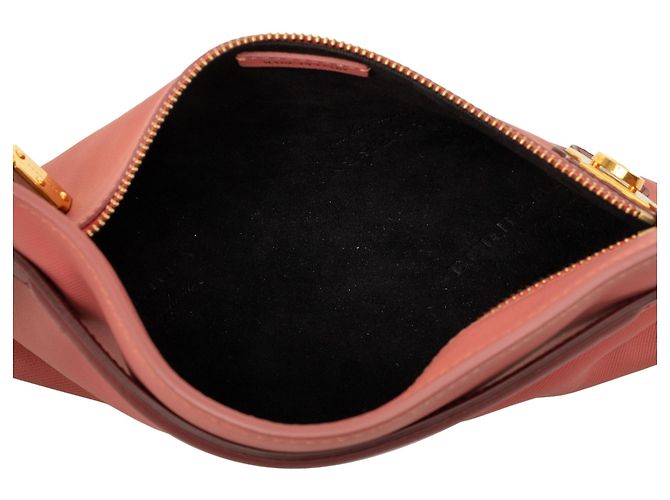 Clutch Pendleton in pelle bicolore rosa Burberry - vista 4