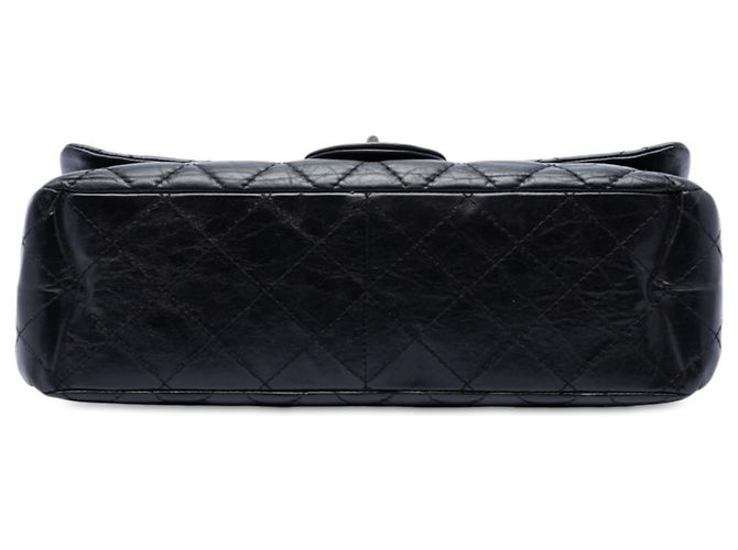 Chanel Reissue 2.55 Double Flap 227 in pelle di vitello matelassé nera Nero - vista 3