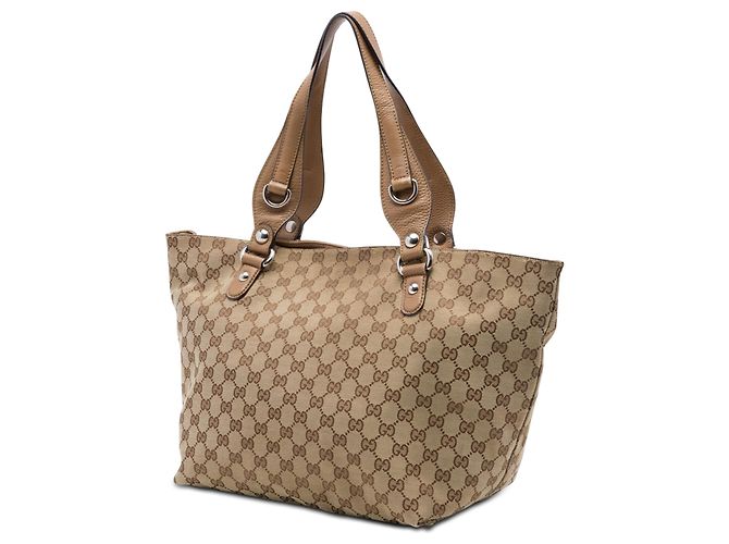 Borsa Tote Gucci Beige GG Canvas Icon Bit - vista 2