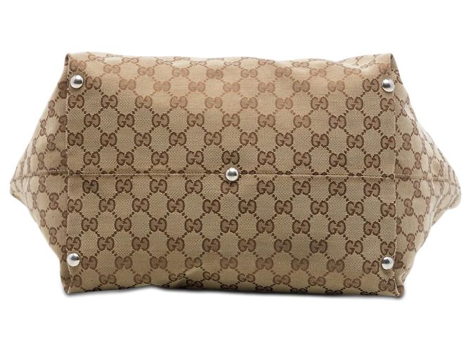 Borsa Tote Gucci Beige GG Canvas Icon Bit - vista 3