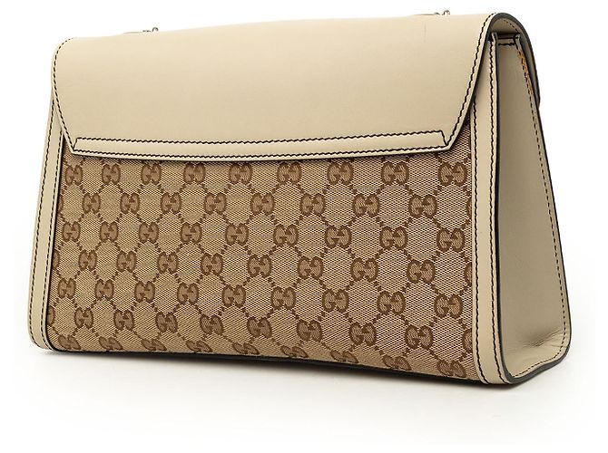 Borsa a tracolla Gucci Emily Medium in tela GG beige - vista 2