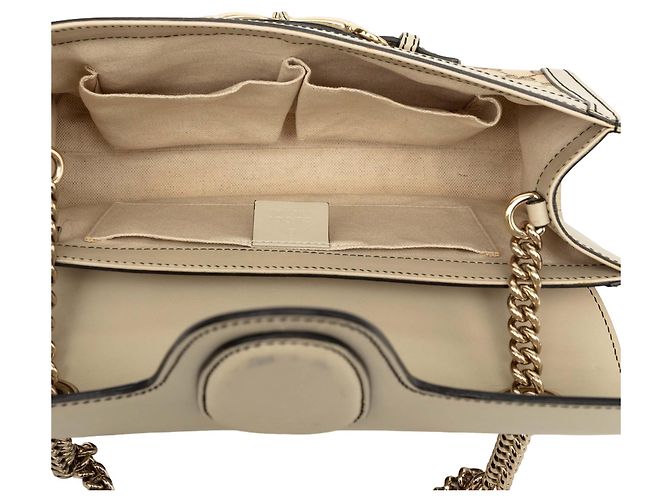 Borsa a tracolla Gucci Emily Medium in tela GG beige - vista 4