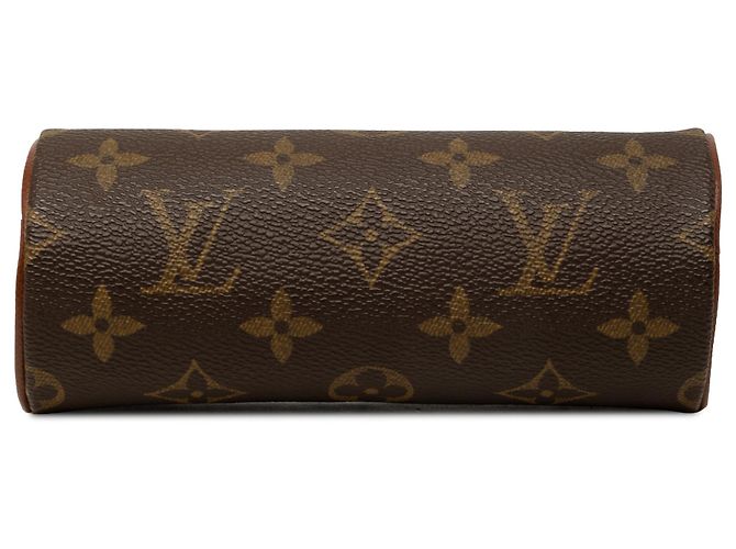 Louis Vuitton Brown Monogram Papillon Pochette Castaño - vista 3