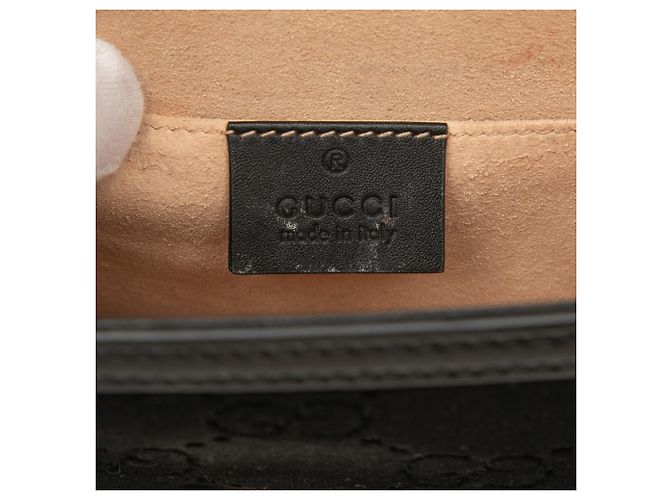 Borsa Gucci Black Mini GG Velvet Web Sylvie Top Handle Bag Nero - vista 5