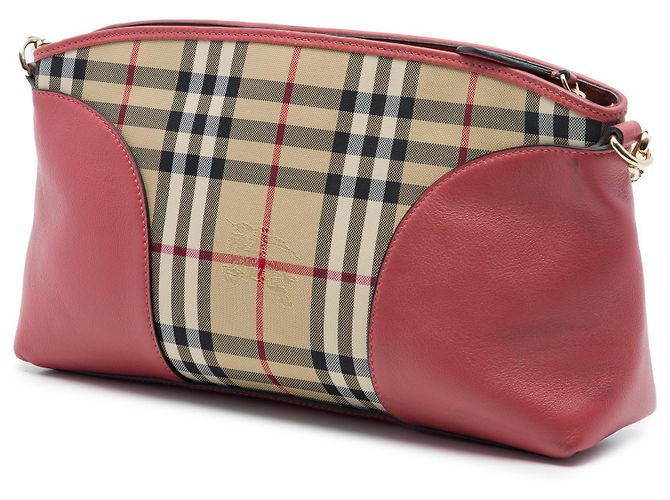 Burberry Beige Haymarket Check Coated Canvas Chichester Crossbody Bege - vista 2