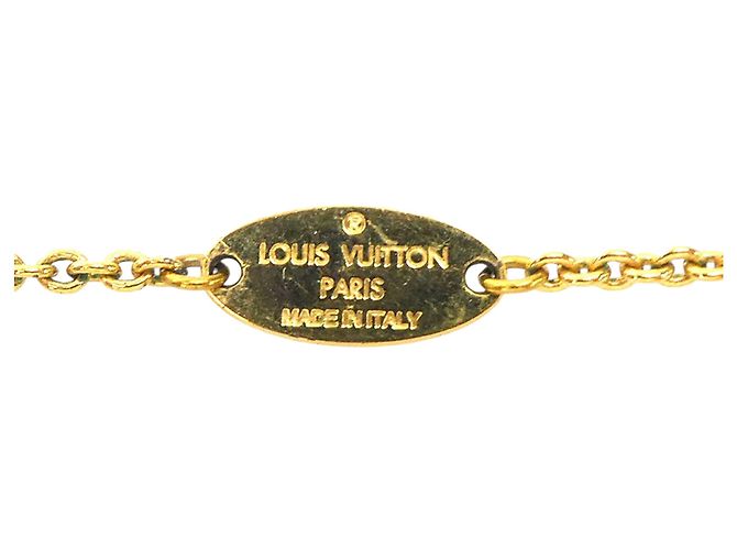 Louis Vuitton Gold Plated Essential V Halskette Gold Golden - Ansicht 7