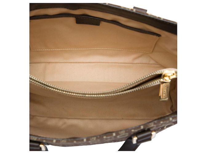 Céline Bolso Tote Celine Brown C Macadam Canvas Castaño Marrón oscuro - vista 4
