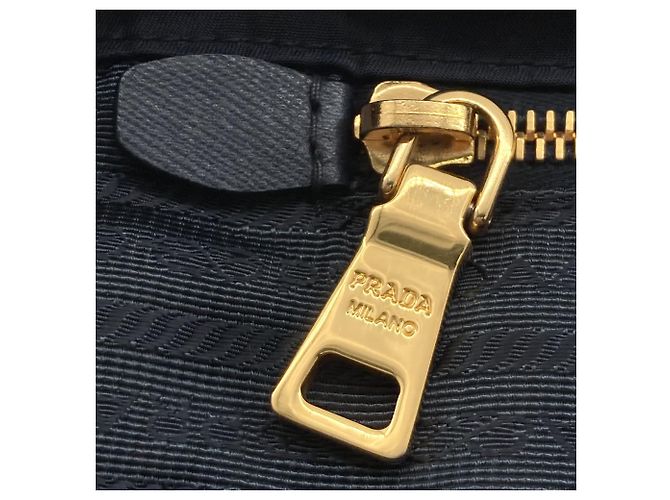 Tote Prada em Tessuto com acabamento em Saffiano azul Azul marinho - vista 11
