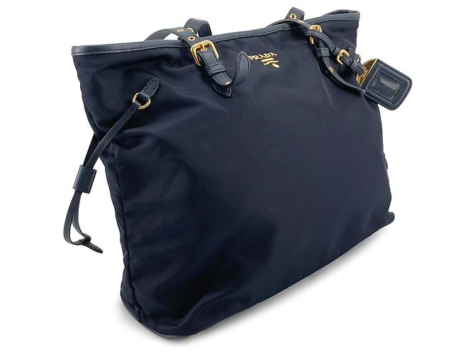 Tote Prada em Tessuto com acabamento em Saffiano azul Azul marinho - vista 12