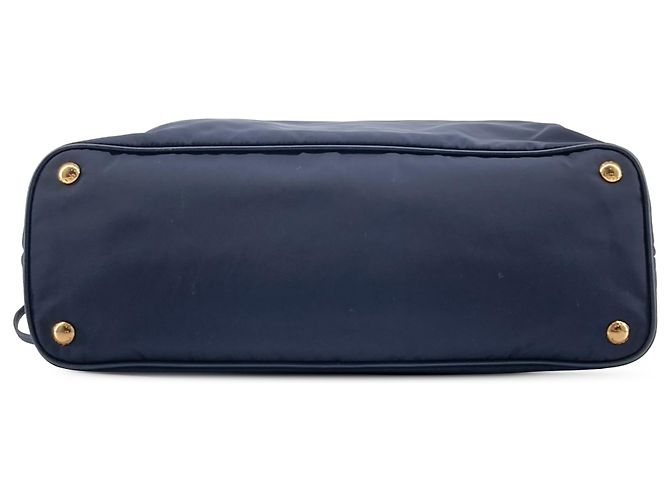 Tote Prada em Tessuto com acabamento em Saffiano azul Azul marinho - vista 3