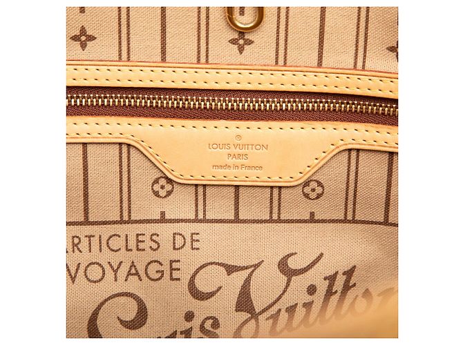Louis Vuitton Brown Monogram Neverfull MM Marron - vue 5