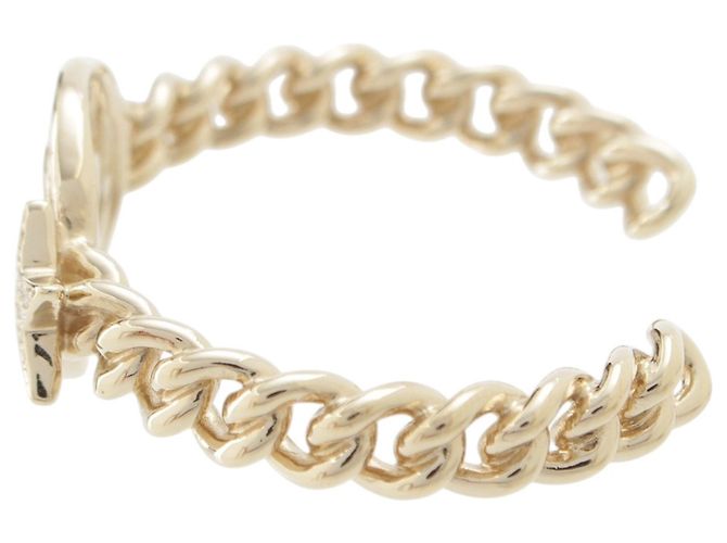Bracciale rigido Chanel Gold CC Brass Strass Star and Coin Chain D'oro - vista 2