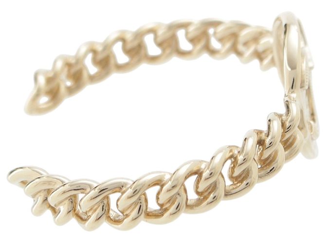 Bracciale rigido Chanel Gold CC Brass Strass Star and Coin Chain D'oro - vista 3