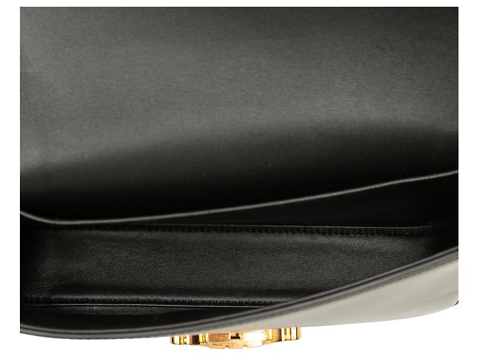 Céline Borsa a tracolla Celine Claude in pelle di vitello lucida nera con Triomphe Nero - vista 4