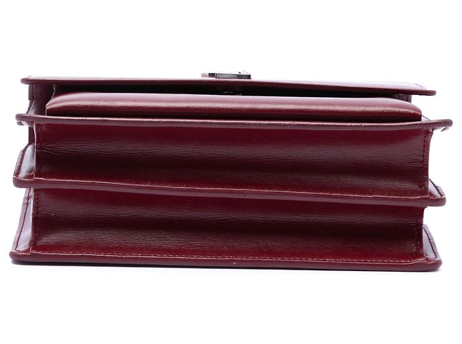 Autre Marque Saint Laurent Red Medium Calfskin Monogram Sunset Crossbody Rosso Bordò - vista 3