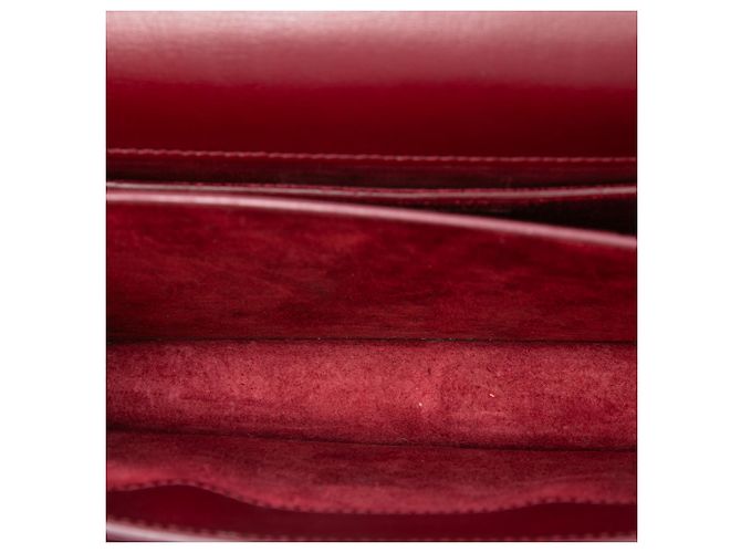 Autre Marque Saint Laurent Red Medium Calfskin Monogram Sunset Crossbody Rosso Bordò - vista 4