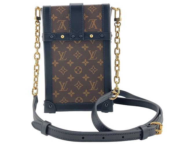Louis Vuitton Brown Monogram Pochette Trunk Verticale Castaño - vista 2