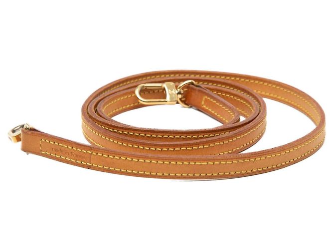 Bandoulière en cuir Vachetta beige Louis Vuitton - vue 2